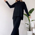 Women's Knitted Turtleneck Set