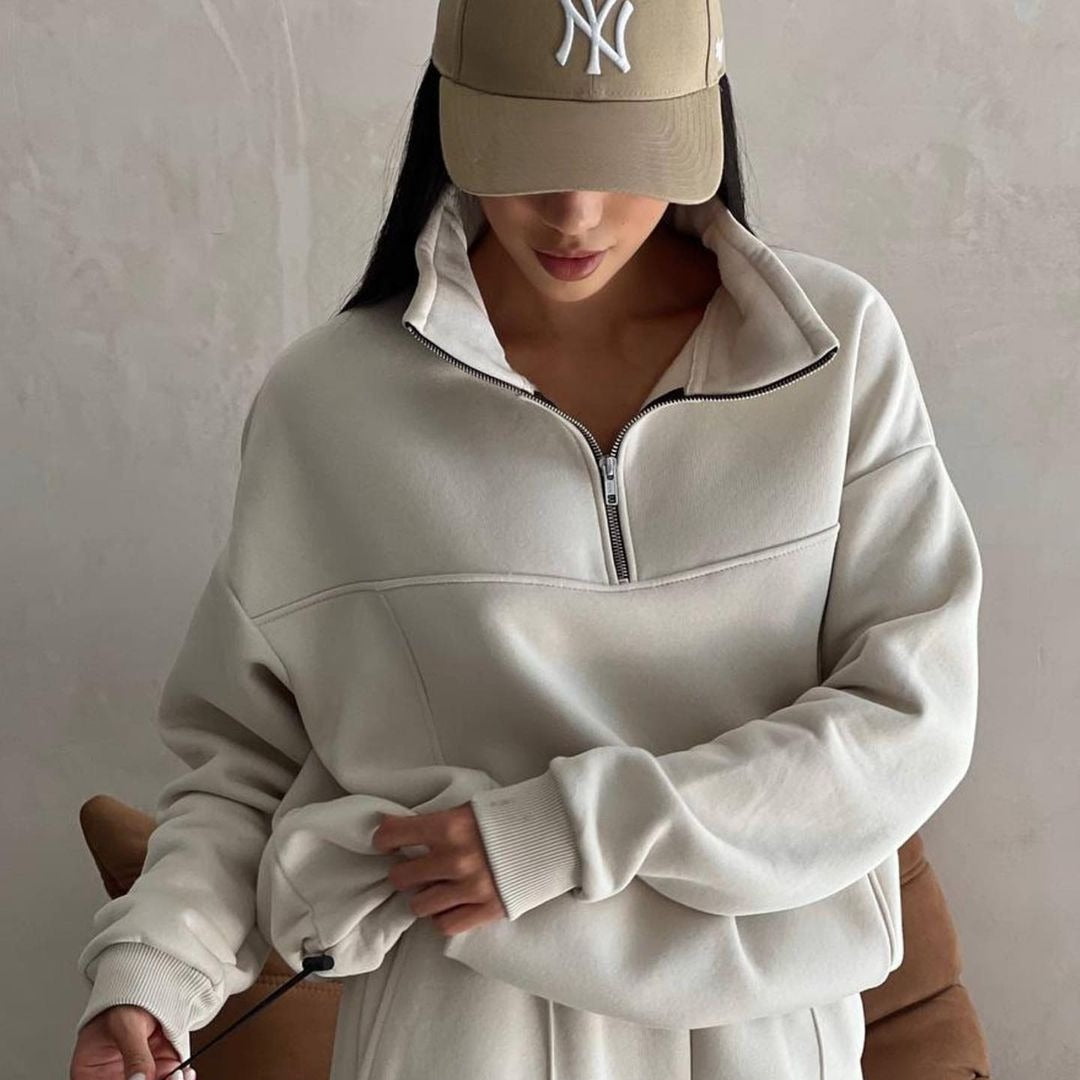 Zipper Coat and Casual Pants Tracksuit