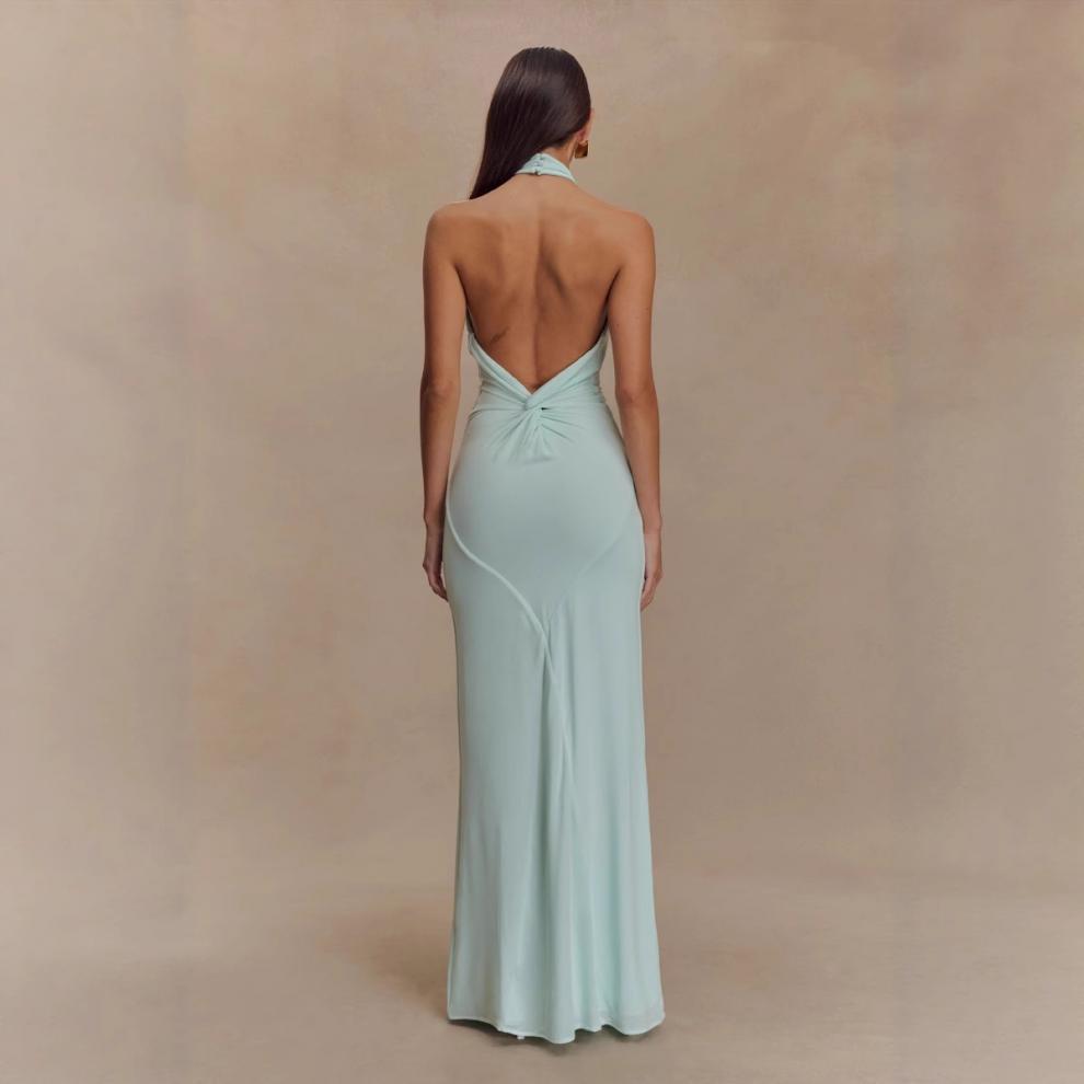 Halter Backless Slim Maxi Elegant Dress