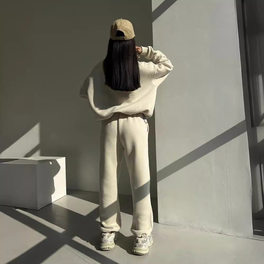 Zipper Coat and Casual Pants Tracksuit