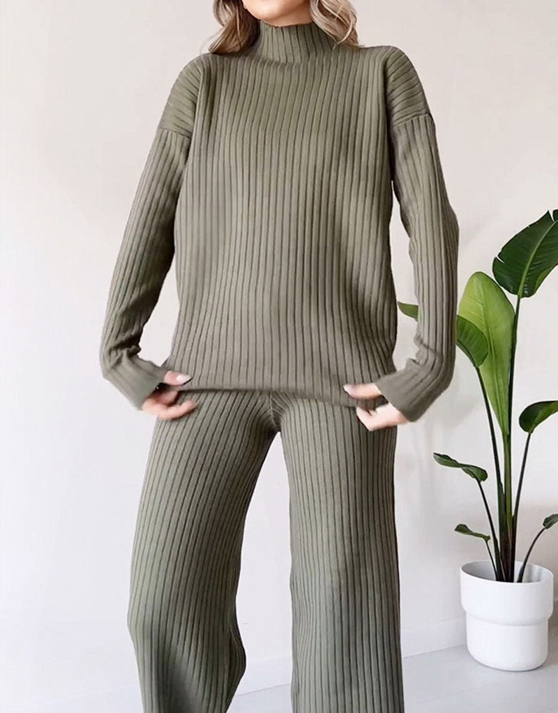 Women's Knitted Turtleneck Set