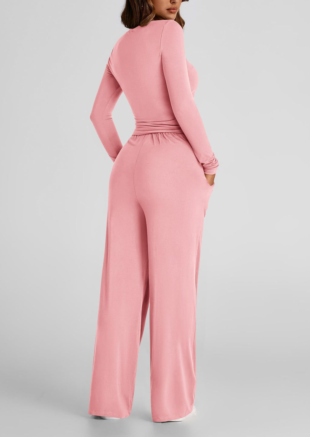 2 Piece Women’s Suit Long Sleeve & Wide Leg Pants