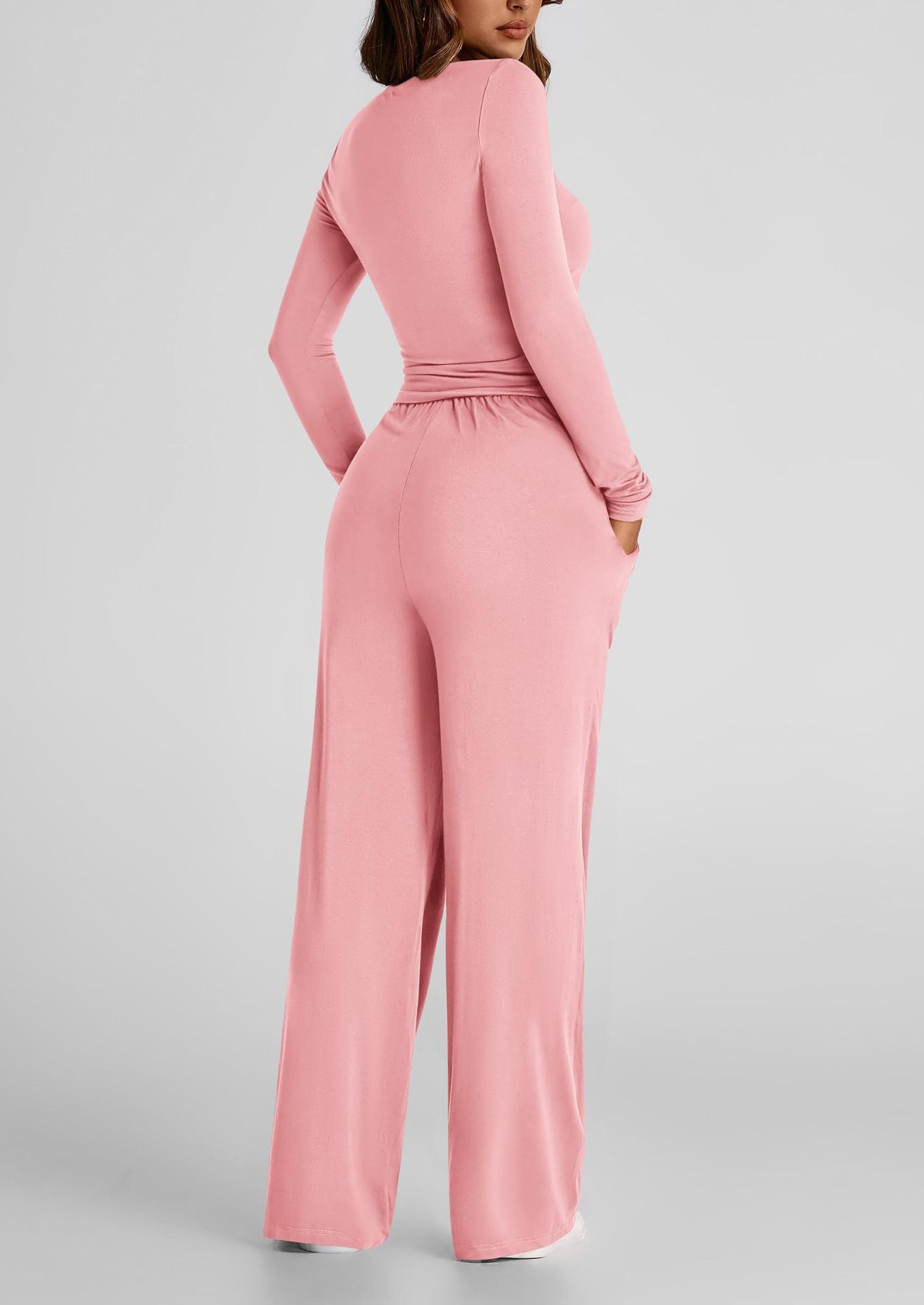2 Piece Women’s Suit Long Sleeve & Wide Leg Pants