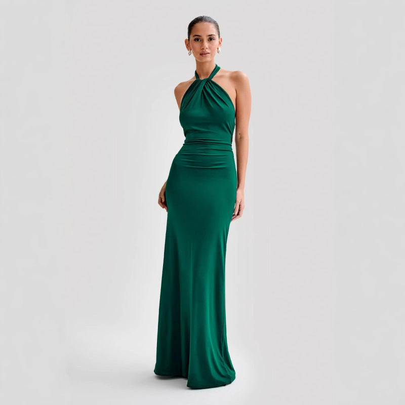 Halter Backless Slim Maxi Elegant Dress