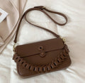 Chic Woven Shoulder Bag with Chain Strap