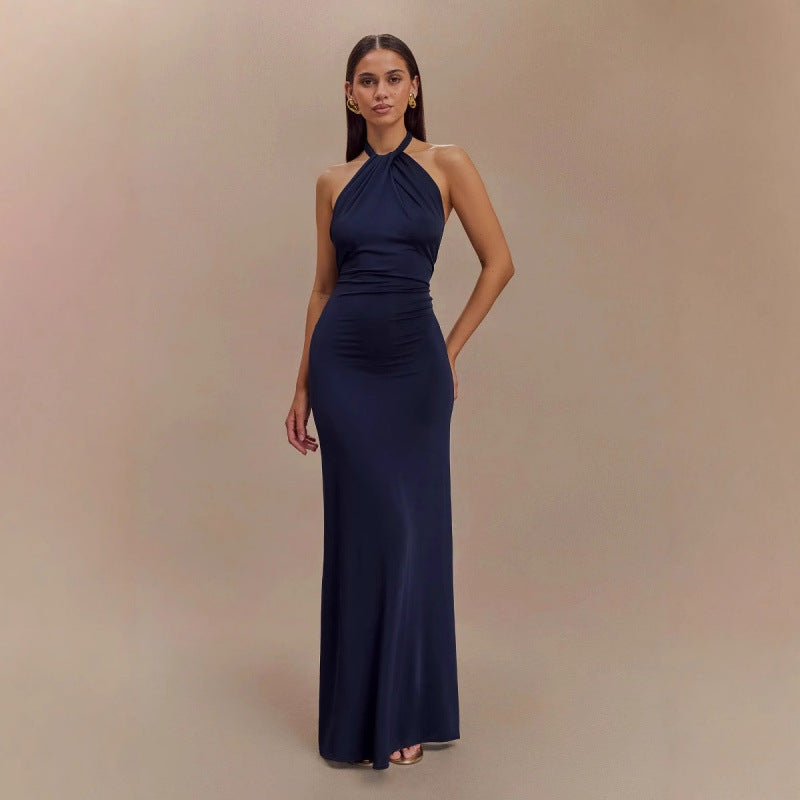 Halter Backless Slim Maxi Elegant Dress