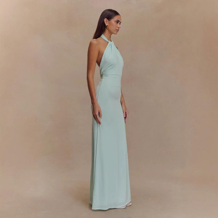 Halter Backless Slim Maxi Elegant Dress