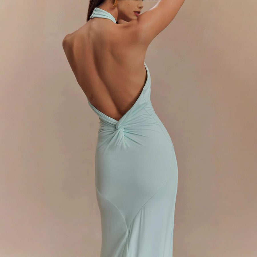 Halter Backless Slim Maxi Elegant Dress