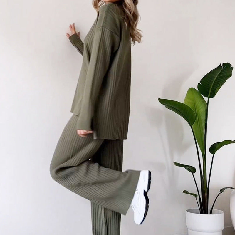 Women's Knitted Turtleneck Set