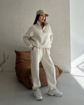Zipper Coat and Casual Pants Tracksuit
